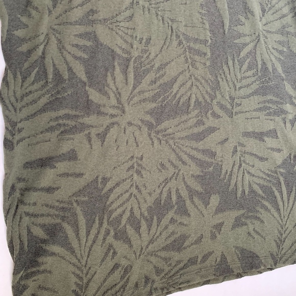 Zara Man Olive Green Tropical Print Sweater - Picture 5 of 7